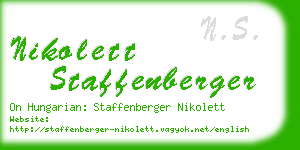 nikolett staffenberger business card